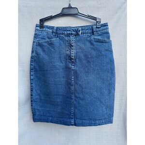 Sz 6P Lauren Jeans Co Ralph Lauren Denim Pencil Skirt Petite Blue Vintage